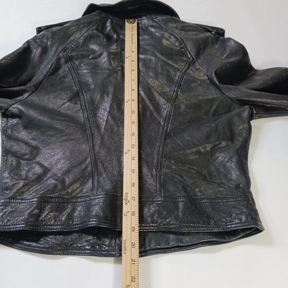 bebe Black Leather Jacket - Picture 6 of 16